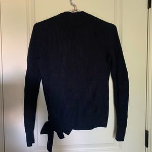 Madewell Tie Navy Blue Sweater